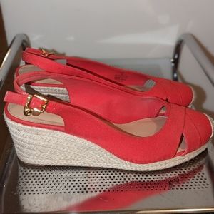 Lauren Ralph Lauren Red Wedges